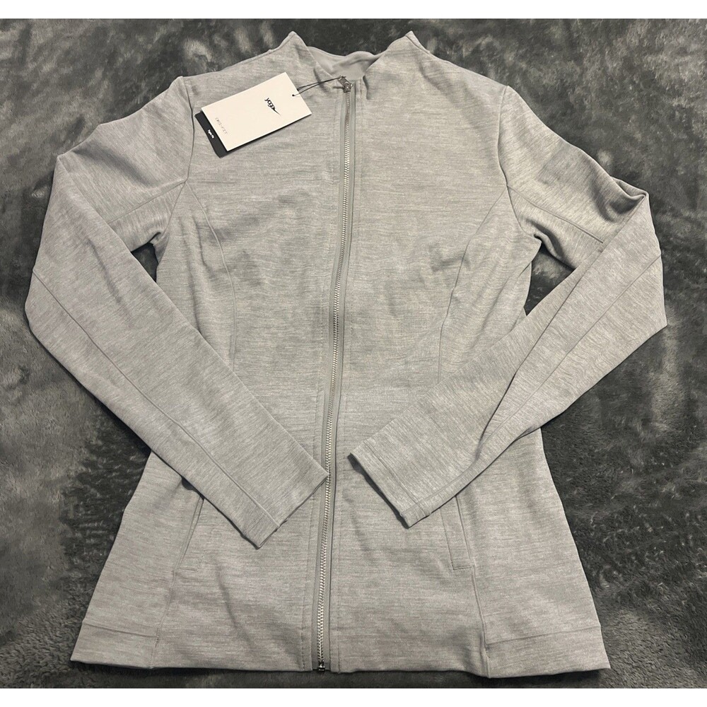 SMALL Nike Yoga Luxe Women's Full Zip Long Sleeve Gray Jacket DD5533-073
